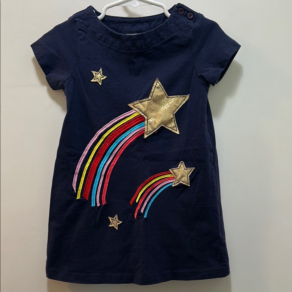 Navy Starburst Kids Dress Size 3T